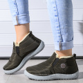 Hot sale fashion 2021 luxury women winter ankle plush boots waterproof keep warm anti slip woman casual shoes